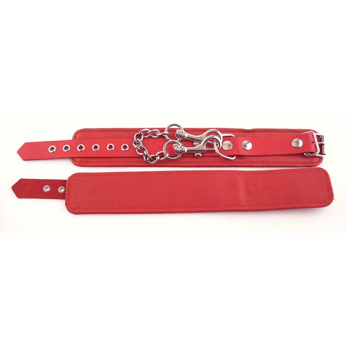 Rouge - Menottes de Cheville en Cuir - Rouge