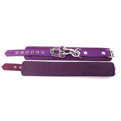 Rouge - Menottes de Poignet en Cuir - Mauve