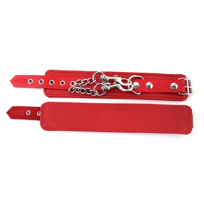 Rouge - Menottes de Poignet en Cuir - Rouge