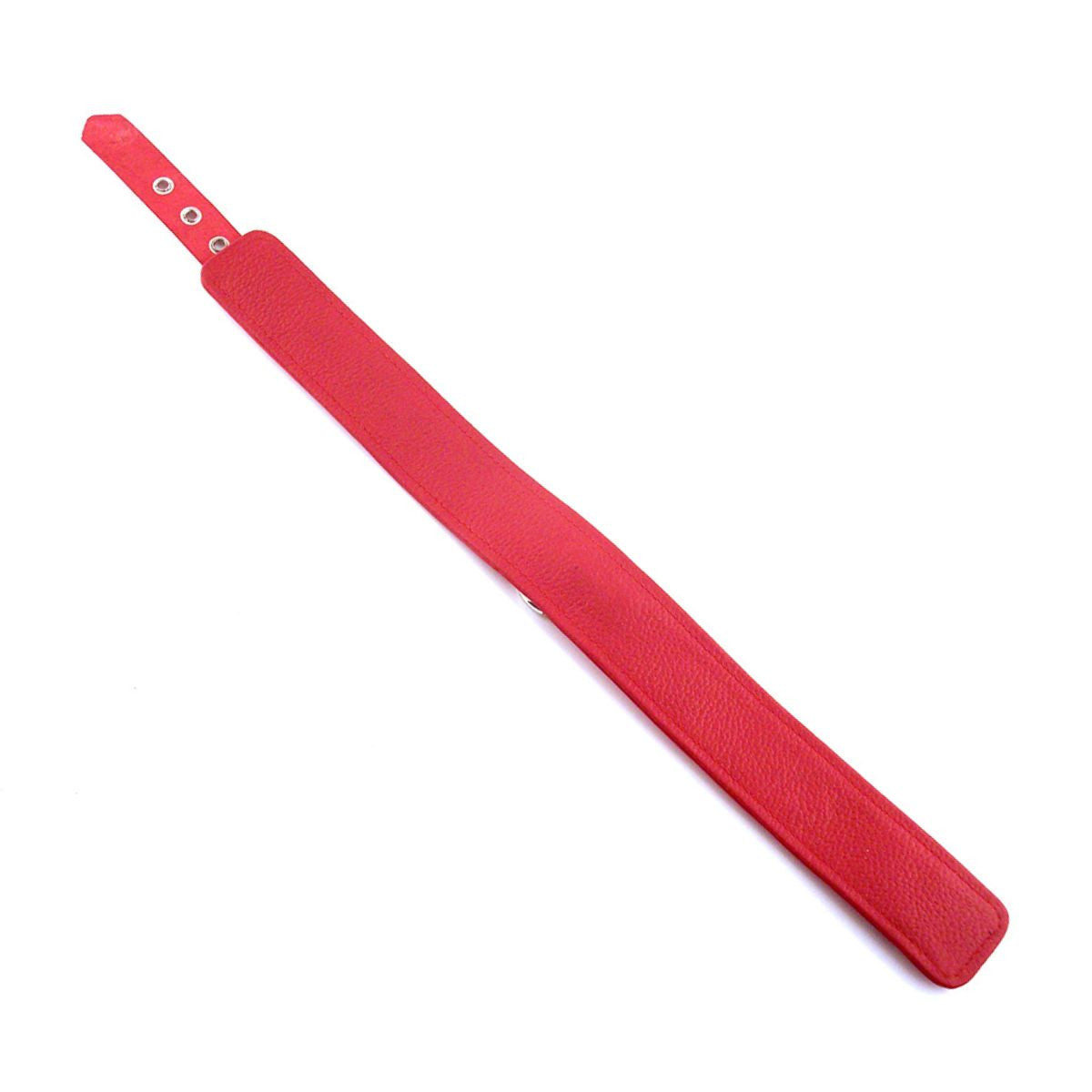 Rouge - Collier Uni en Cuir - Rouge