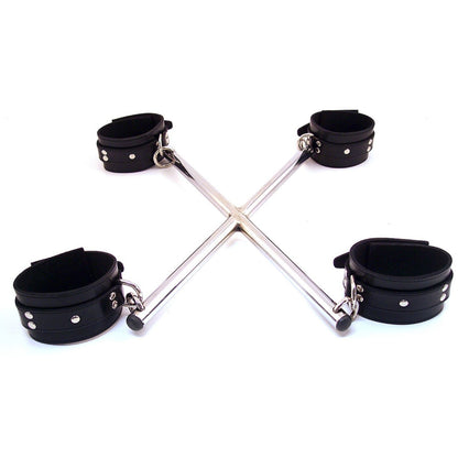 Rouge - Hog-Tie en Cuir avec Menottes