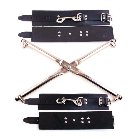 Rouge - Hog-Tie en Cuir avec Menottes