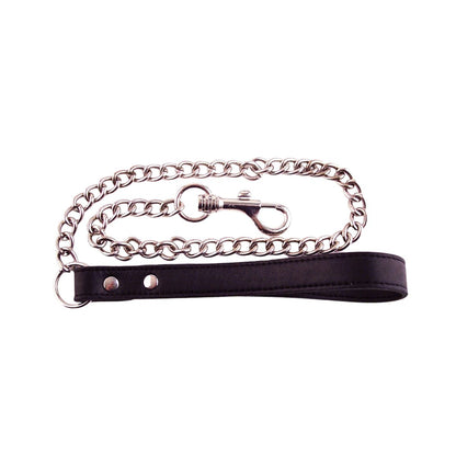 Rouge - Laisses en Cuir - Noir
