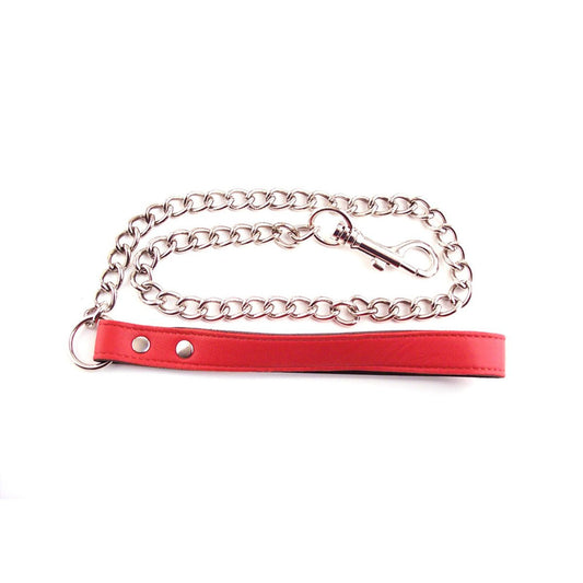 Rouge - Laisses en Cuir - Rouge