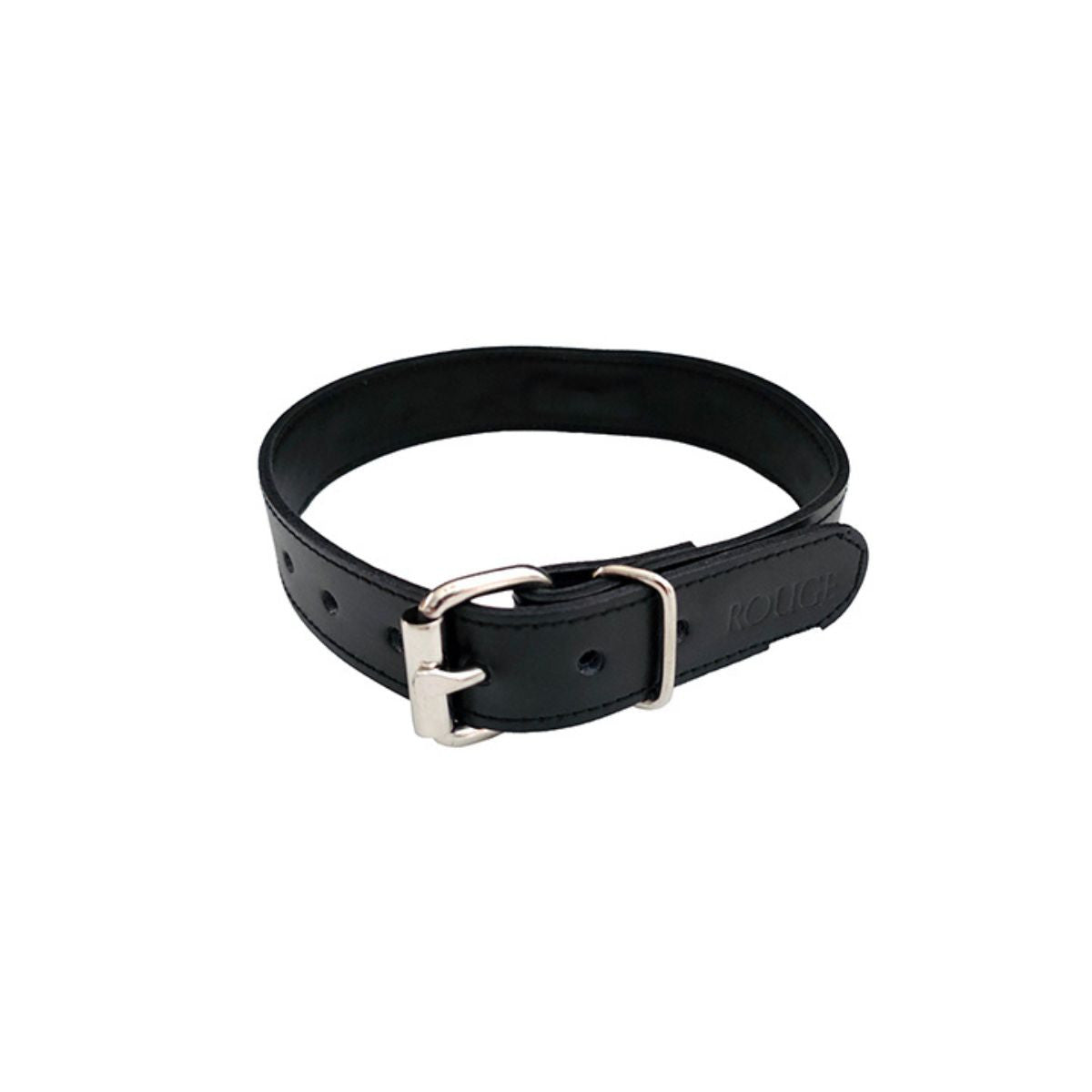 Rouge - Collier Clouté en Cuir Anneau O