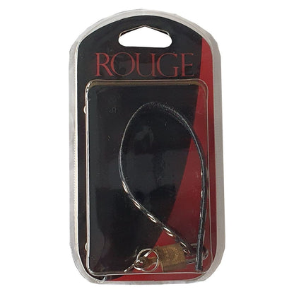Rouge - Sangle Pénien Cadenassable en Cuir - Noir