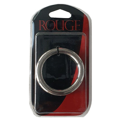 Rouge - Cock Ring Acier Inoxydable - 45mm/Argent