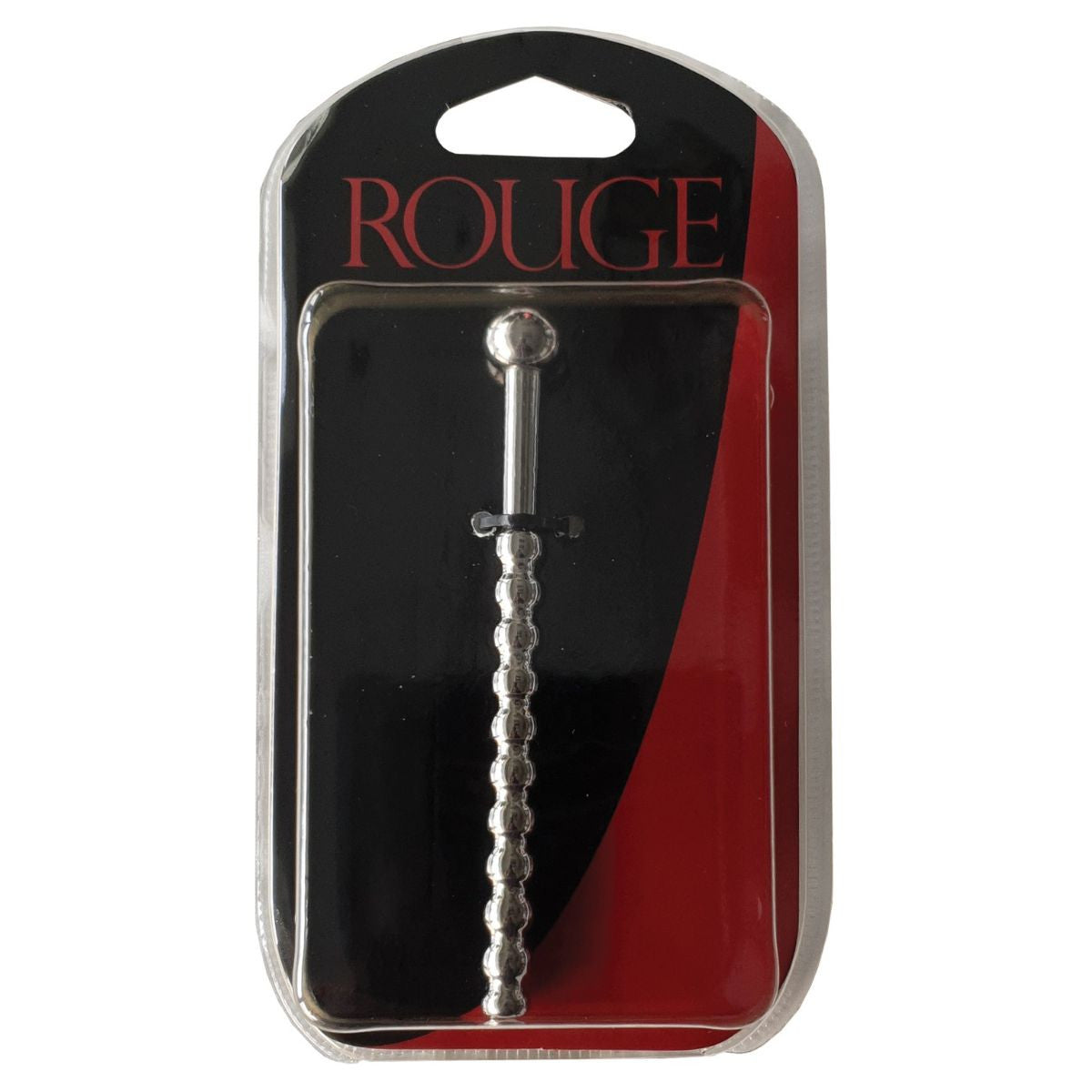 Rouge - Sonde Urétrale Perlée avec Bouchon