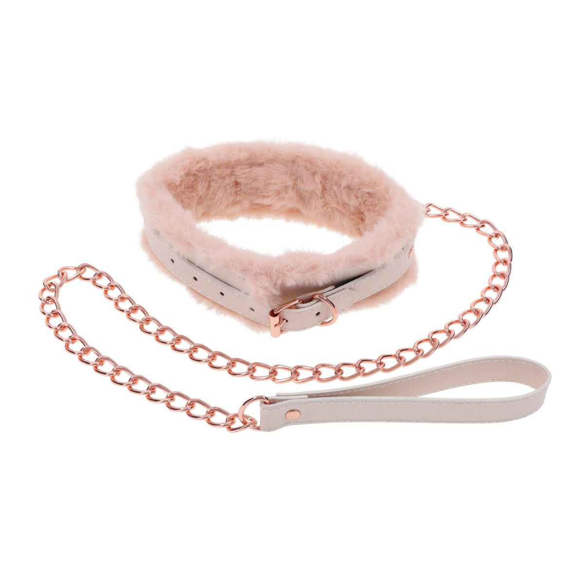S&M - Peaches 'N Creame Fur Collar & Leash