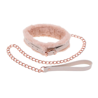 S&M - Peaches 'N Creame Fur Collar & Leash