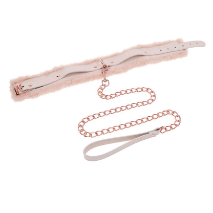 S&M - Peaches 'N Creame Fur Collar & Leash