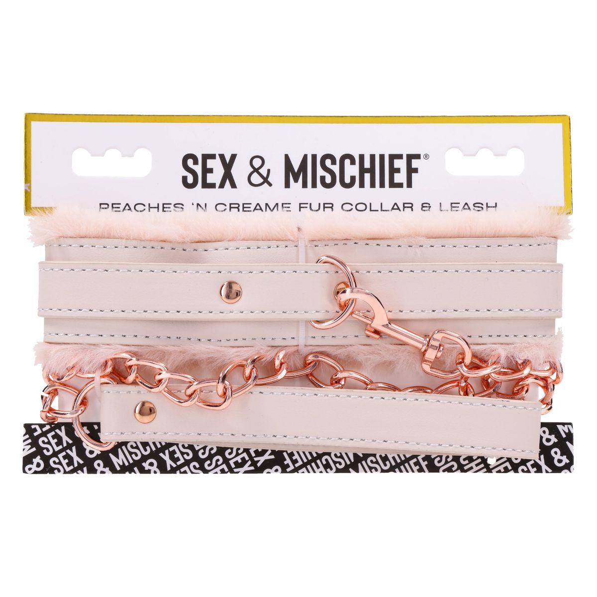 S&M - Peaches 'N Creame Fur Collar & Leash