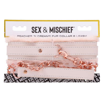 S&M - Peaches 'N Creame Fur Collar & Leash