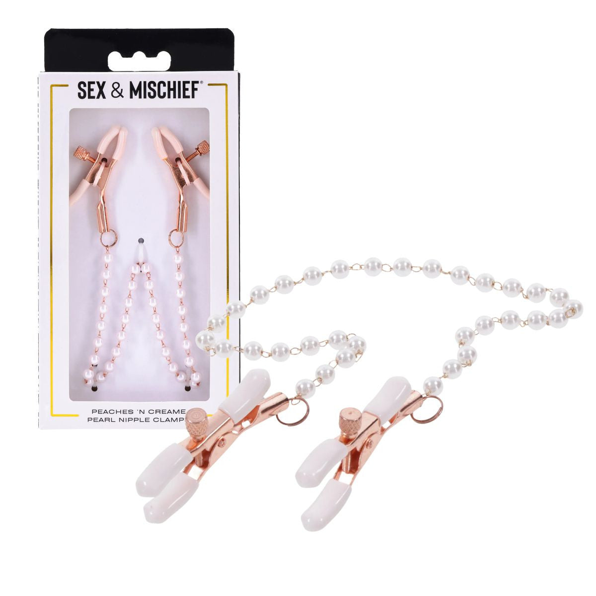 S&M - Peaches 'N Creame Pearl Nipple Clamps