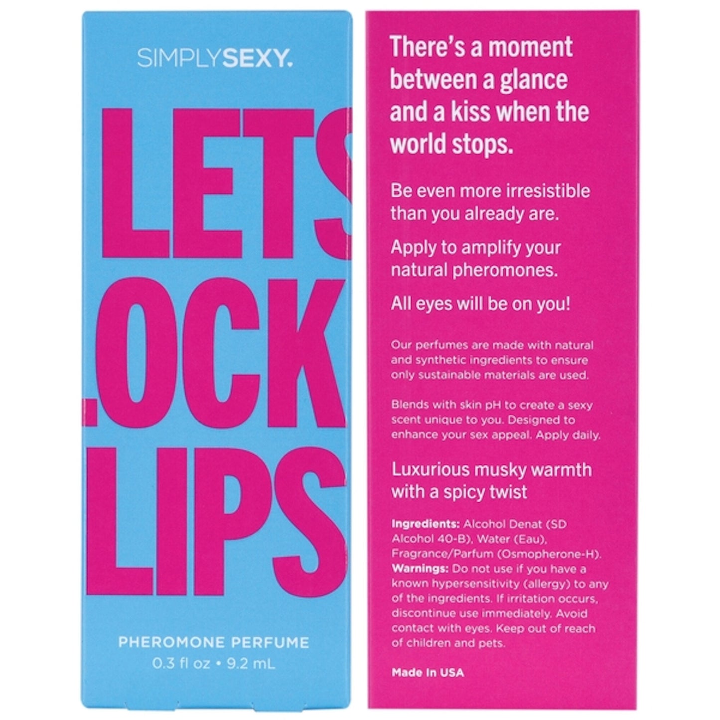 Simply Sexy - Parfum Infusé aux Phéromones - Let's Lock Lips 9.2ml